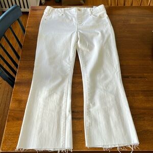 Liverpool Gia Glider Cropped Pull On Jeans - White Size 28/6